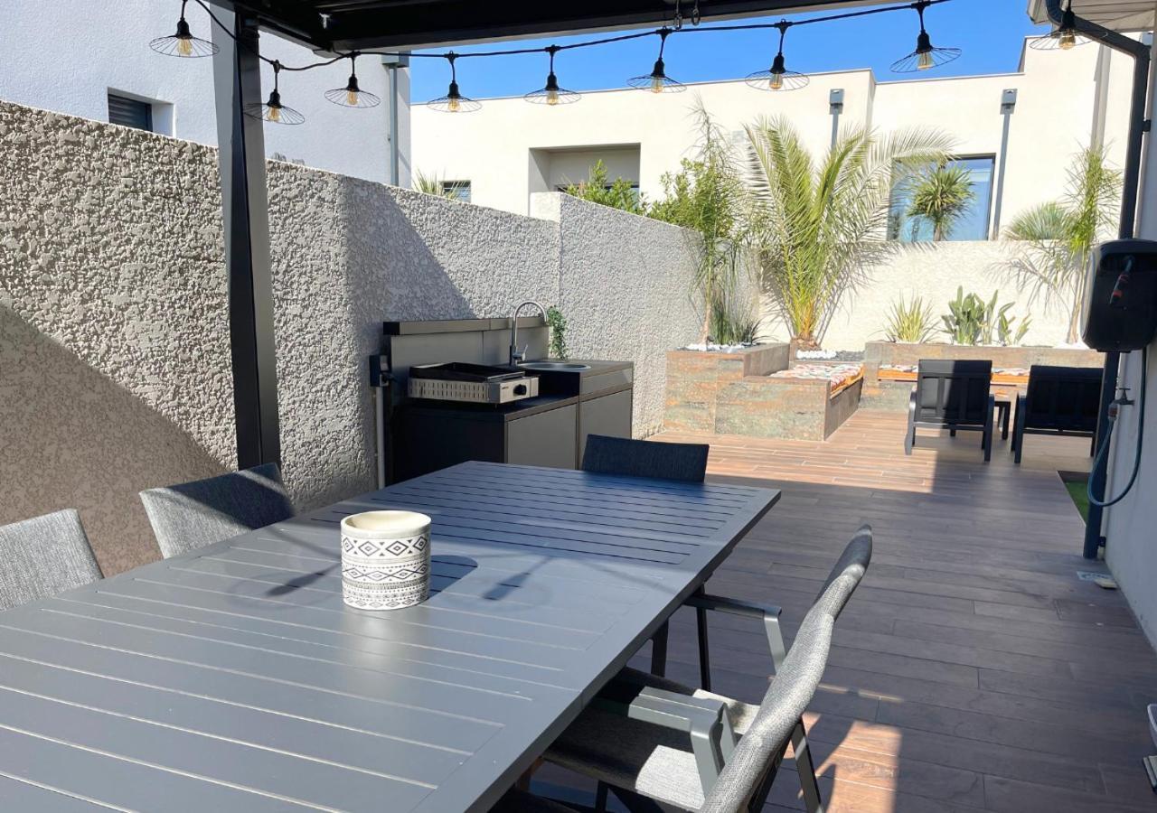 Villa Contemporaine Avec Piscine Chauffee Proche Des Plages Sauvian Luaran gambar