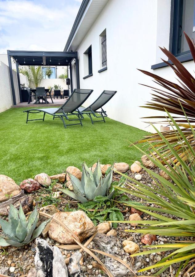 Villa Contemporaine Avec Piscine Chauffee Proche Des Plages Sauvian Luaran gambar