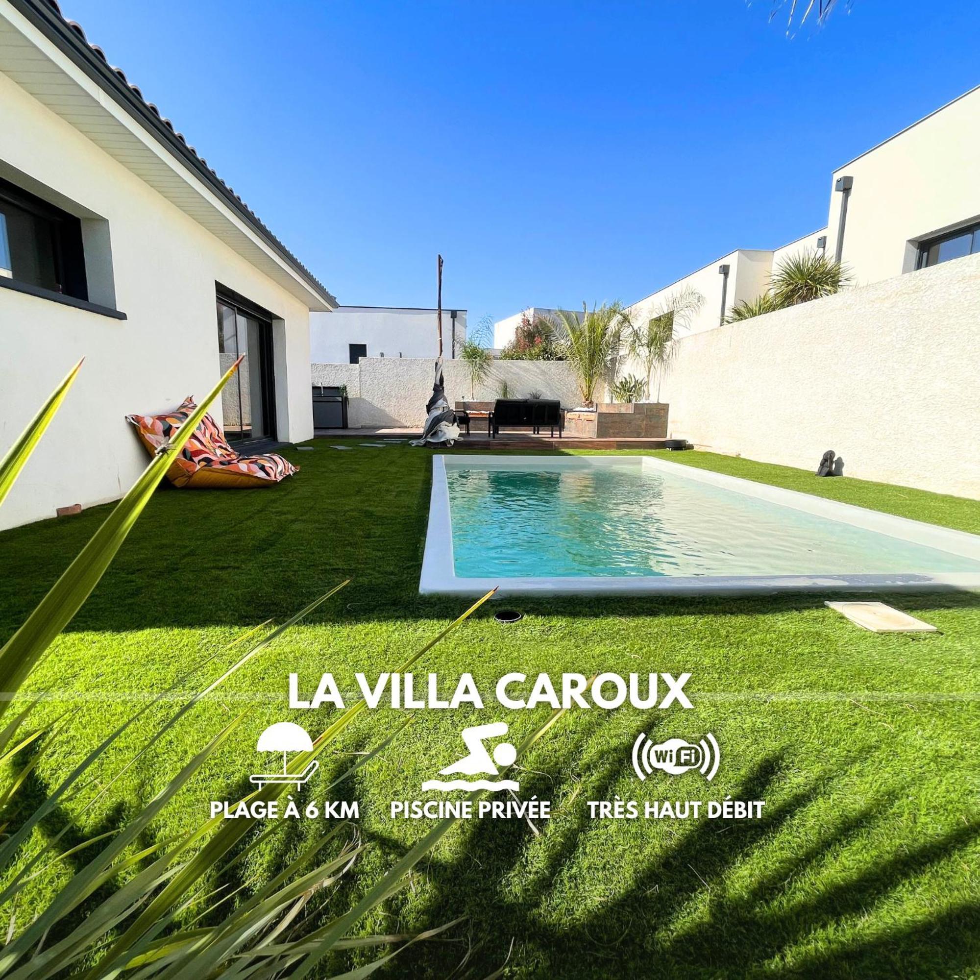 Villa Contemporaine Avec Piscine Chauffee Proche Des Plages Sauvian Luaran gambar